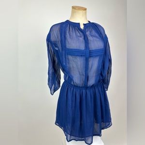 “STARING AT STARS” BLUE SHEER DRESS